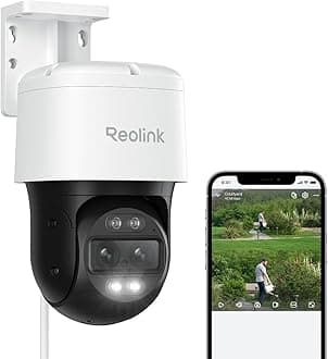 - REOLINK PTZ Security Camera System 4K, IP PoE 360 Camera with Dual-Lens, Auto 6X Hybrid Zoomed Tracking, 355 Pan & 90 Tilt, Outdoor Surveillance, AI Detection, TrackMix PoE