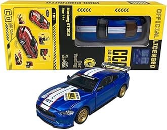 CCA 1:42 Scale Mustang GT 2018 Modified Cars Model Assemble Toy Kits (Blue)