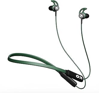 GOBOULT Audio FXCharge Bluetooth Earphone with 32H Playtime, Dual Pairing Neckband, Zen™ ENC Mic, Type-C Fast Charging (5Mins=7.5Hrs), Biggest 14.2mm Bass Driver IPX5 Premium Silicone Neck band(Green)