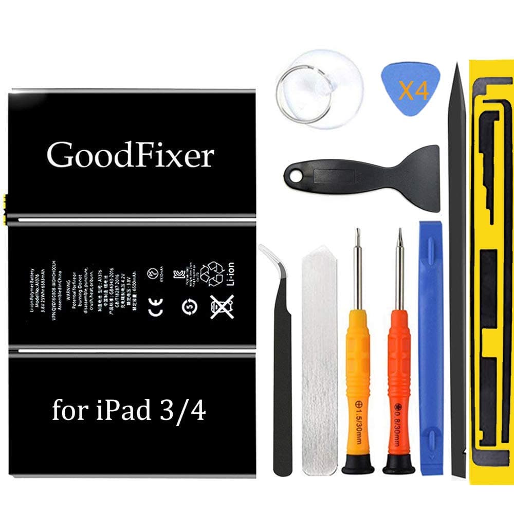 for Apple iPad 2 Battery Replacement [Not Air 2],Just for Model A1395,A1396,A1397, with Complete Repair Tools, New 0 Cycle - 6930mAh Li-ion Replacement Battery