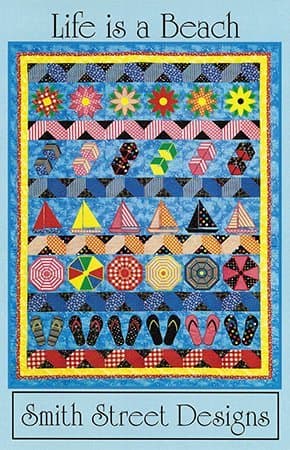 Life is a Beach Quilt Pattern with Embroidery CD By Smith Street Designs
