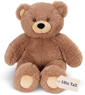 Vermont Teddy Bear Cuddly Soft – Brown Bear Stuffed Animal, Oh So Soft, 18 inch