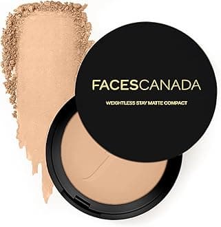 FACESCANADA Weightless Stay Matte Finish Compact Powder - Beige,9 G|Non Oily Matte Look|Evens Out Complexion|Hides Imperfections|Blends Effortlessly|Pressed Powder For All Skin Types, 62 Grams