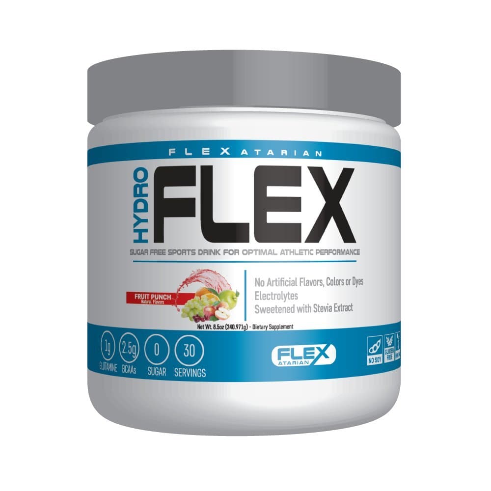 Flexatarian Hydro Flex, Natural Hydration Powder with BCAAs, Fruit Punch, 30 Servings