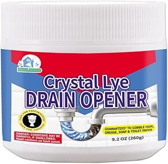 BELL BIRDCrystal Lye Drain Opener,Lye Sodium Hydroxide,Unclogs Bathroom and Kitchen Sinks,Drains,Shower Pipes (1PSC)