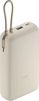 Xiaomi 33 W Power Bank 20000mAh, USB-C fast charging function, charging 3 devices simultaneously, airline approved, full charge in 5.5 hours - stylish and safe, MacBook,iPad-Tan.
