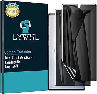 LWYHL 2 Pack Note 10 Plus Privacy Screen Protector, Anti-Spy Black Flexible TPU Film for Samsung Galaxy Note 10+ [Support Fingerprint ID] Full Adhesive Easy Install Accessories Case Friendly