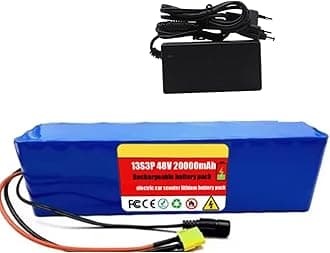 48V 20Ah E-Bike Lithium Ion Battery Pack 13S3P Electric Bicycle Battery Built-in BMS for 250W 300W 350W 500Wmotor with 54.6V 2A Charger SM