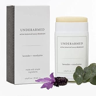 Underarmed Lavender + Eucalyptus Aluminum-Free Deodorant, Coconut + Essential Oils, Baking Soda, Raw Honey & Mineral Salt | Non-GMO Vegan Formula For Women & Men