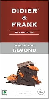 Dark Chocolate with Fire Roasted Almonds - 80gm (Luxury Dark Chocolate)