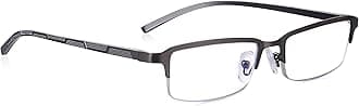 Read OpticsReading Glasses Men Non Prescription Half Frame Glasses Stylish Comfortable Glasses for All Day Wear