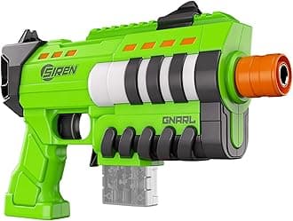 Siren Blasters Gnarl Ultra Long Range Blaster, Multi-Shot Compact Foam Dart Blaster, 5-Dart Magazine, 150 Ft Range, 150 FPS, Outdoor Games, Ages 14+