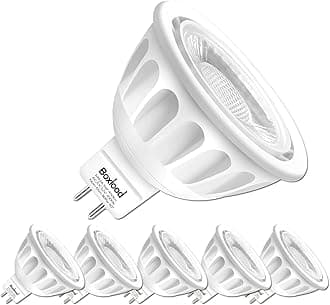 MR16 LED Light Bulb Non Dimmable, 90% Energy Saving, 3000K Warm White, 40 Degree Beam Angle, AC/DC 12V, 5 Watts, 50W Halogen Bulb Equivalent, GU5.3 Bi-Pin Base, 6-Pack