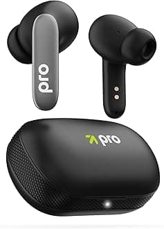 Boult Audio Z20 Pro Truly Wireless Bluetooth Ear buds with 60 Hours Playtime, 4 Mics Clear Calling, Made in India, 45ms Low Latency, Rich Bass Drivers, IPX5, TWS earbuds bluetooth wireless (Jet Black)