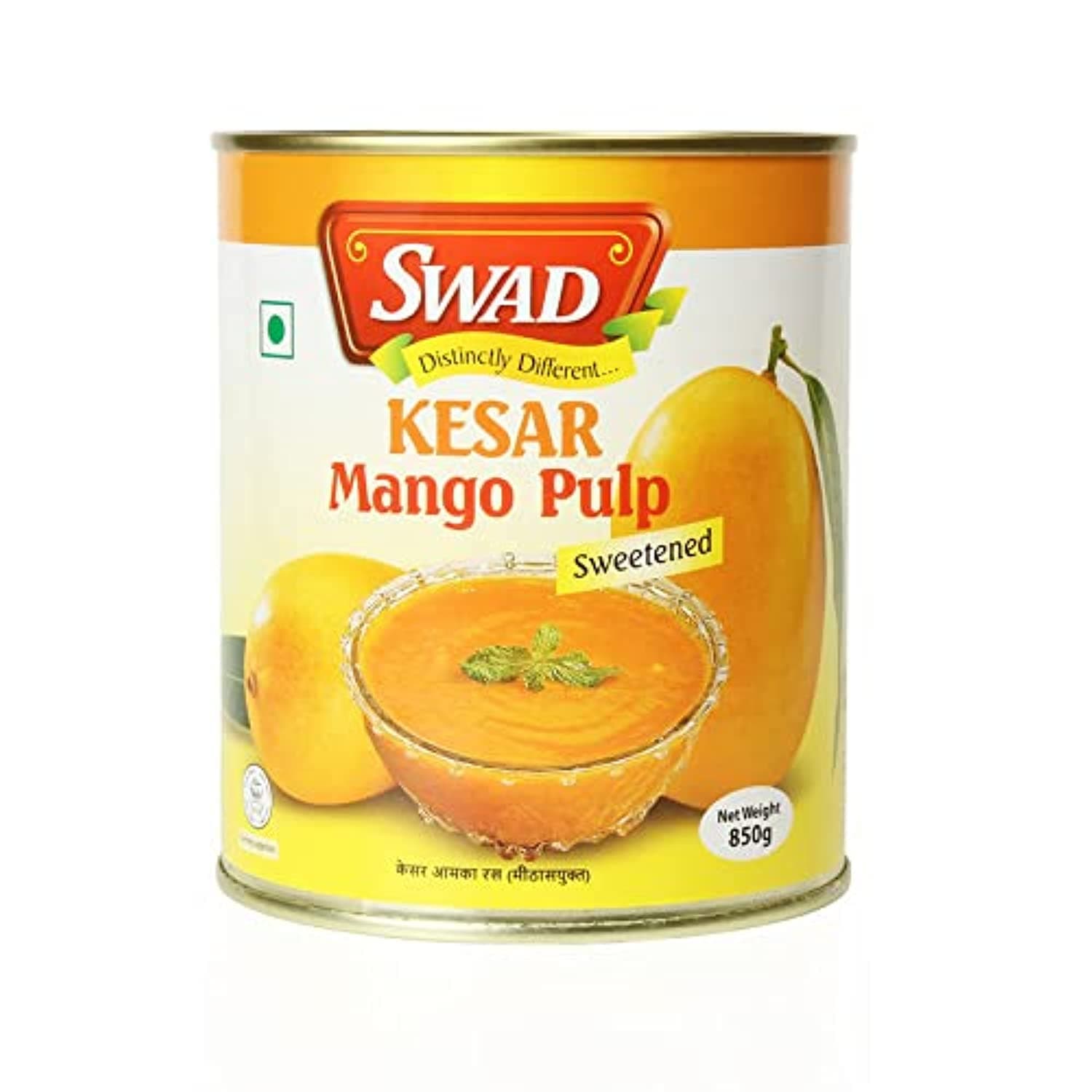 Swad Kesar Mango Pulp Sweetened, 850g