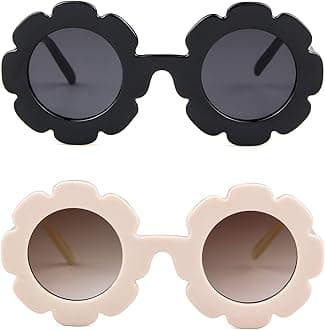 Sunglasses for Kids Round Flower Cute Glasses UV 400 Protection Children Girl Boy Gifts