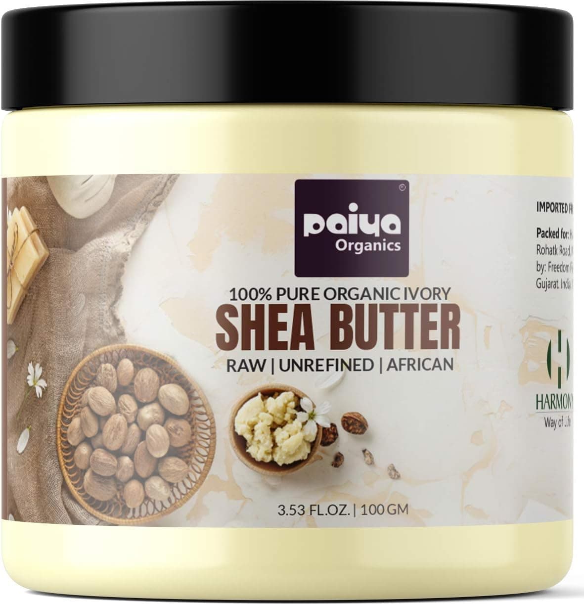 Raw Unrefined Organic Ivory Shea Butter For Skin Face Hair Stretch Marks, Make Whipped Body Butter, 100gm