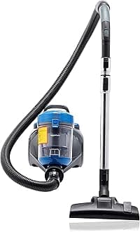Amazon Basics Powerful Cylinder Bagless Vacuum Cleaner For Hardfloor & Carpet, HEPA Filter, Compact and Lightweight Vacuum, 700W, 2.0L (UK), Blue