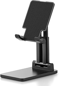 Cell Phone Stand Angle Height Adjustable Phone Holder for Desk, Foldable Phone Stand, Compatible with iPhone, iPad, Surface Pro, Portable Monitor 7" - 15.6"