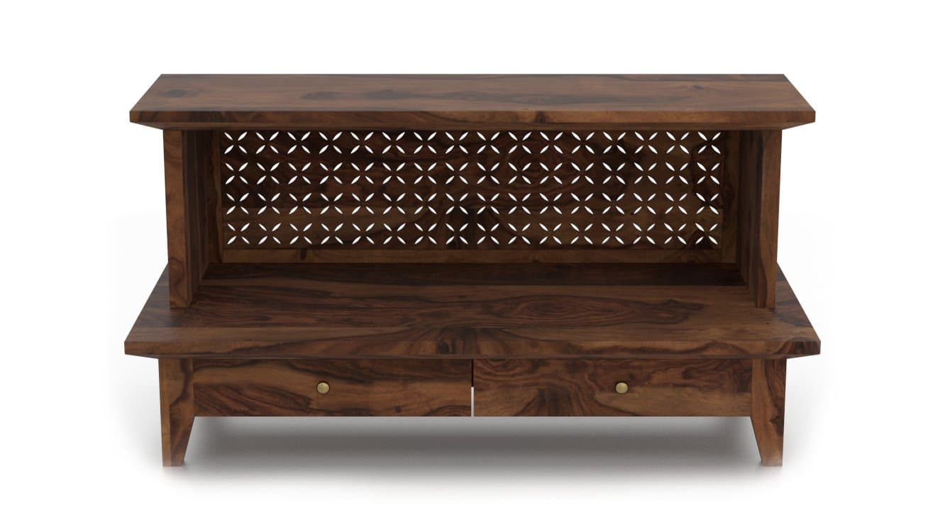 Urban Ladder Devoto Open Prayer Unit (Finish : Teak)