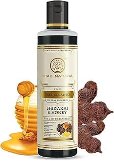 Khadi Natural Herbal Ayurvedic Shikakai Honey Hair Cleanser Sls And Paraben Free, 210Ml, Multi
