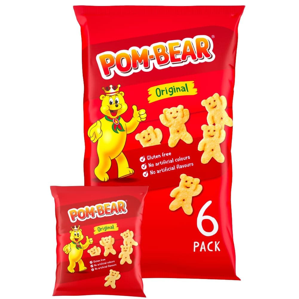 Pom-Bear Original Multipack Crisps, 6 x 13g (Pack of 6)