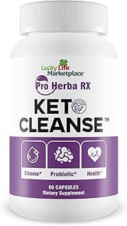 Pro Herba RX Keto Cleanse - Herbal Formula w/Probiotics - Keto Cleanse & Detox Naturally - Numerous Health Benefits - Help Cleanse Body of Toxins & Impurities - Support Energy, Digestion & Gut Health