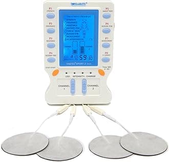 Electric Muscle Stimulator EMS and TENS Unit - 8 Programs, 12 Adhesive Electrodes TAMTEC Sport 2 Plus with TENS, EMS, ARP