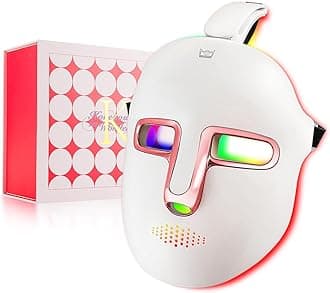 LIARTY Cordless Beauty Led Face Mask,7 Colors Light Mask with 270Pcs Beads,Rechargeable Led Light Mask for Face Beauty,Anti-Anging