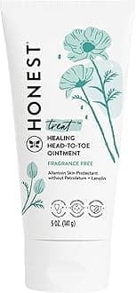 The Honest Company Head to Toe Multi-Purpose Healing Ointment, Safe for Sensitive Skin, Hypoallergenic, Fragrance-Free, Vegan, 5 oz