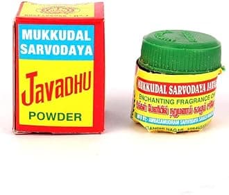 SAARA Javadhu Powder 12g (Mukkudal Sarvodaya Javadhu) for Cloth,Body & Pooja