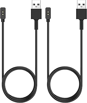 Charger Cable Replacement for Xiaomi Mi Band 9/Band 8/Redmi Watch 3/4/5 (Black, 2 Pack/3.3Ft)