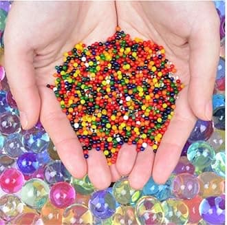 GNR Crystal Soil Water Balls Rubber Jelly Beads Growing Orbezz - Pack of 15,000 Pcs | 150 Grams (Multicolor)