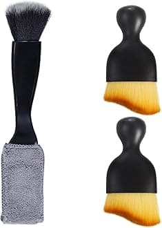 3 PCS Car Interior Detail Dust Brush,Soft Car Interior Detailing Kit Tools,Dash Duster Brush for Auto,Truck,SUV,RV Interior Cleaning