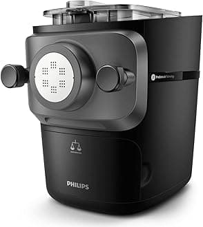 Philips Pasta Maker Series 7000 - ProExtrude Technology, Auto-Weighing, Fully Automatic, 8 Shaping Discs, Black (HR2665/93)