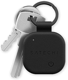 FindAll Keychain with Find My, Wireless Rechargeable, Location Tracker, Left-Behind Alerts, Loud Audible Chime, Works with iPhone, iPad, Mac – Black