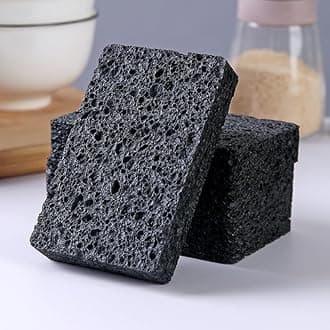 6 - Pack Non-Scratch Scrub Sponges - Sponges for Dishes and Washing Dishes, Cleaning Sponges for Kitchen Home and More（Black）