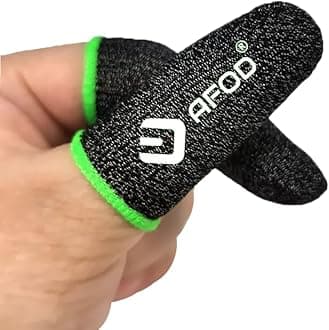 AFOD® White Pubg Finger Sleeve, Gaming Sleeve for PUBG | BGMI | COD | FreeFire | Mobile Gaming FingerSleeves (4PCSWHITE)