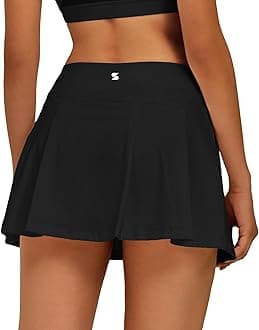 Women Tennis Skirt Golf Skorts Athletic High Waisted with Pockets Inner Shorts Sport Workout Pleated Pickleball
