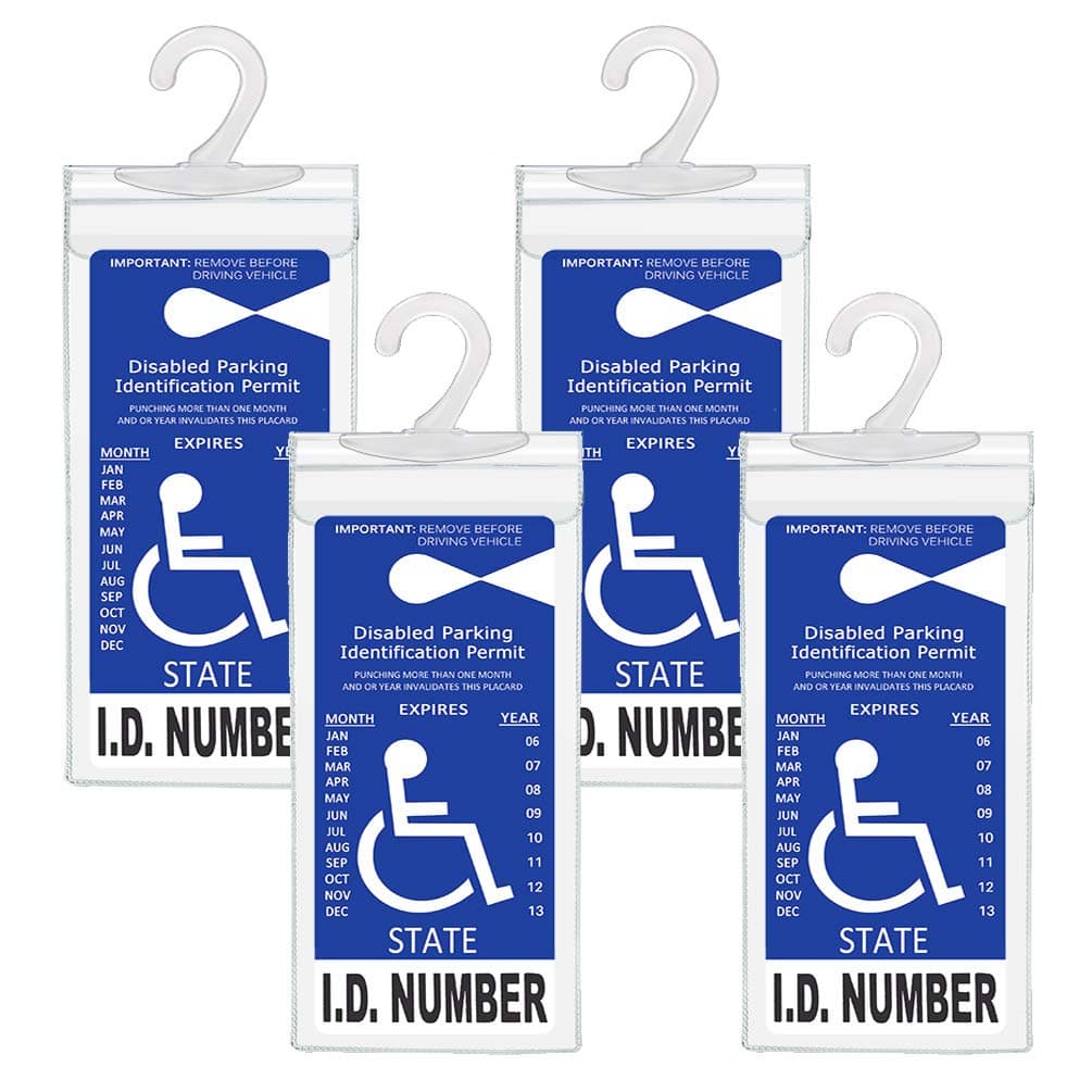 Universal Size Disabled Parking Permit Sign Protector