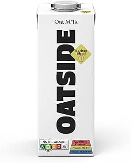 Oatside Oat Milk Barista Blend, No Added Sugar 100% Plant Based Beverage, 33.81 fl oz ℮ 1 l