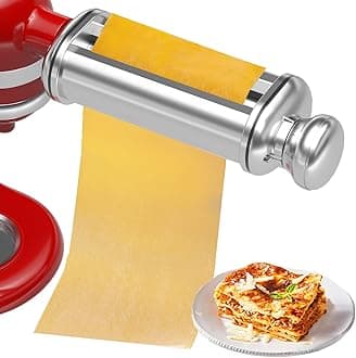 Pasta Roller for All KitchenAid Stand Mixer, Electric Dough Roller with 8 Different Thickness Adjustments, Stainless Steel Pasta Paker Attachment Kitchen Aid Accessories and Attachments