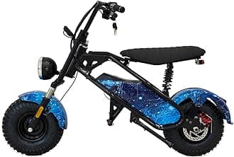 VLRA Electric Mini Dirt Bike, Camouflage and Black, Off-Road Style, Fat Tire Design, LED Headlight, Folding Handlebars 60 speed