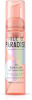 Isle of Paradise Self Tan Mousse, Light (200 ml) Glow Clear Self Tanning Foam, Natural Ingredients & Vegan (packaging may vary)