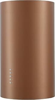Cookology 35cm Cylinder Island Cooker Hood, Ceiling Mounted Extractor Fan (Copper)