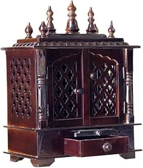 Wood Home Temple (18 x 12 x 24 inch, Brown)