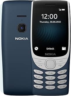 Nokia 8210 Feature Phone with 4G connectivity, large display, built-in MP3 player, wireless FM radio and classic Snake game (Dual SIM) – Blue