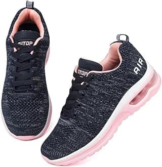Running Shoes Womens Trainers Walking Shoes Air Cushion Athletic Sneakers Ladies Breathable Mesh Sport Shoes Lightweight Non Slip Tennis Shoes Workout Casual Gym Jogging Shoes