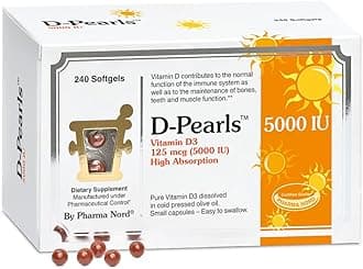 D-Pearls Vitamin D3 5000 IU (125mcg) | Easy-to-Swallow | Chosen for Major Imm...