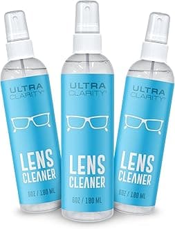 Powered by Nano Magic Eyeglass Lens Cleaning Spray 6 oz (3 Pack) | Professional Grade Formula, Silicone-Free | for Glasses, Phone, Electronic Screens, Optic Surfaces, Coated Surfaces - Made in USA